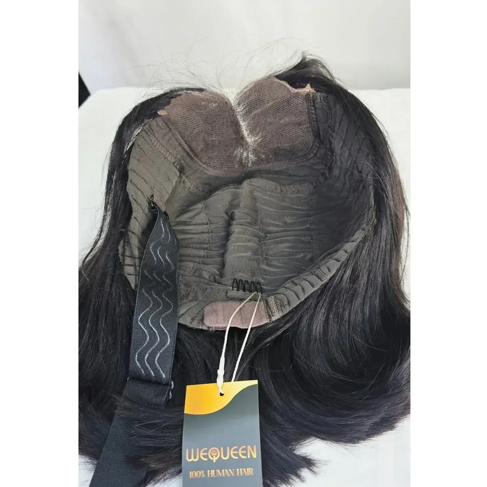 Straight Glueless Bob Wig Human Hair 4x4 Skin-like Lace 10 Inch Color Natural